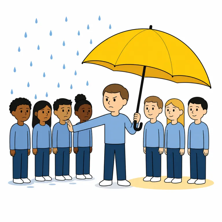 racist（人種差別主義者・noun）の覚え方イラスト