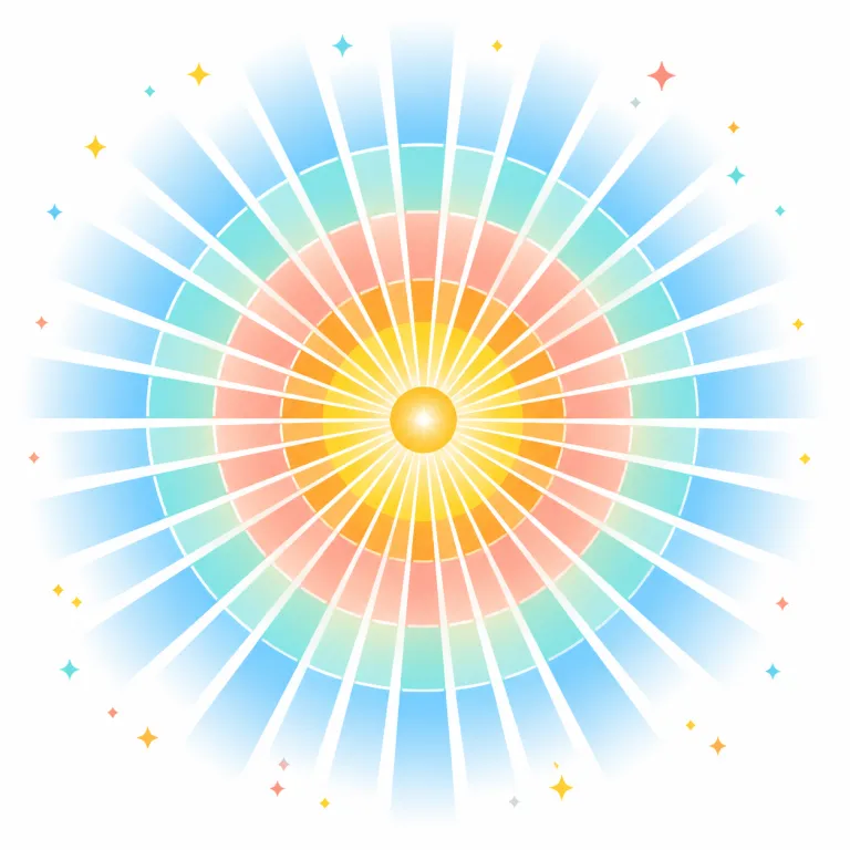 radiate（広がる・verb）の覚え方イラスト