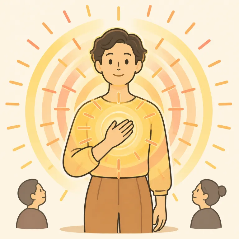 radiate（にじませる・verb）の覚え方イラスト