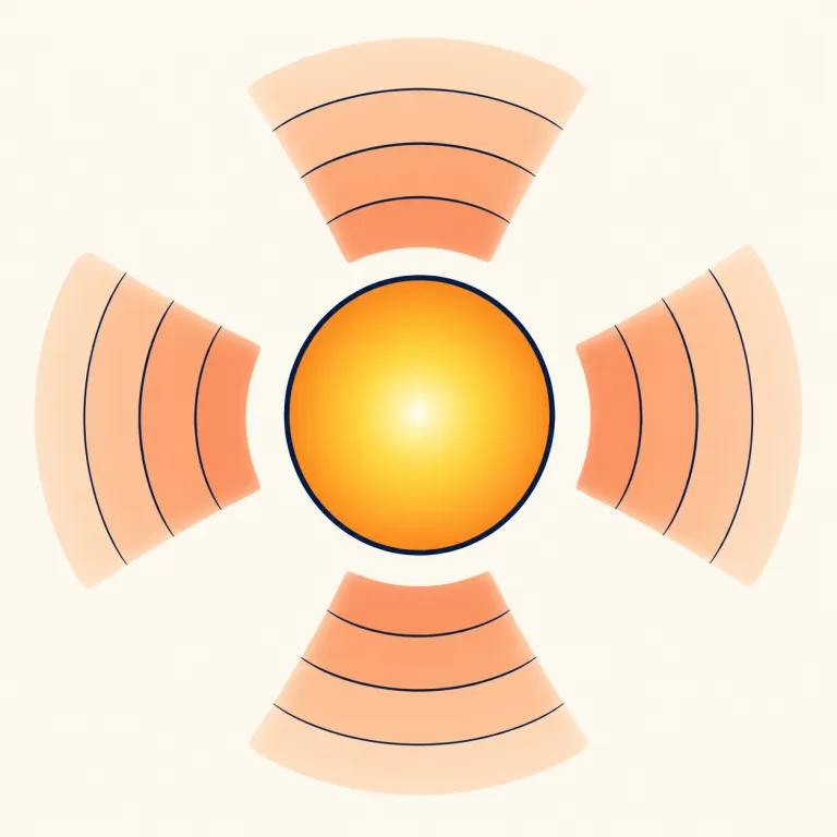 radiation（放射・noun）の覚え方イラスト