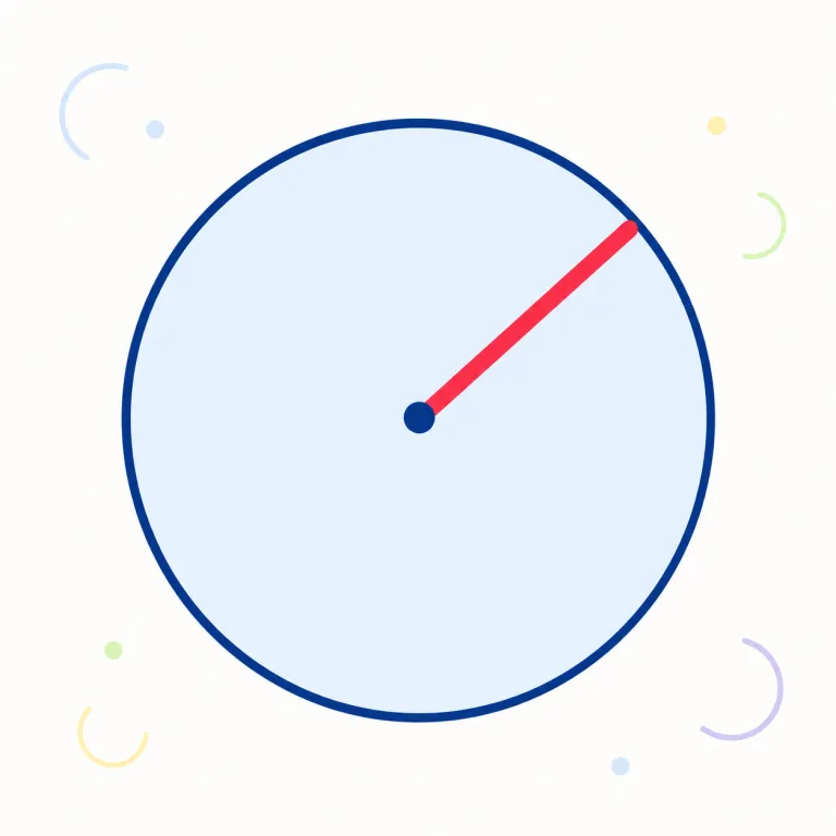 radius（半径・名詞）の覚え方イラスト — radius は図形で使う「半径」です