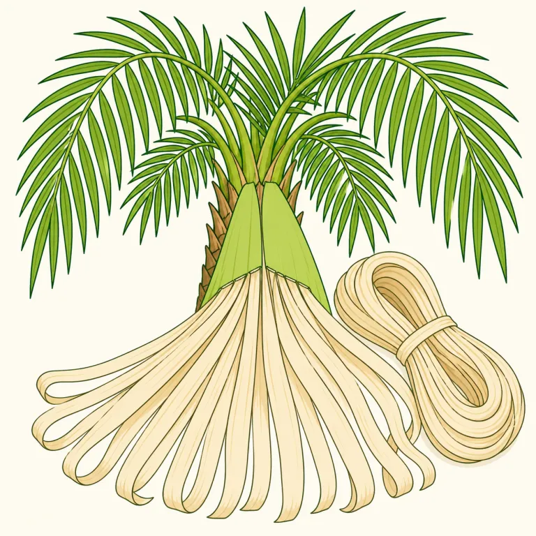raffia（ラフィア・noun）の覚え方イラスト