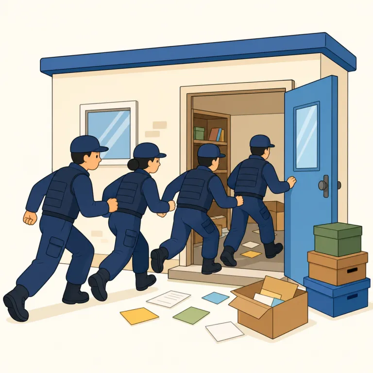 raid（襲撃・名詞）の覚え方イラスト — 名詞では「急に入って行う一回の作戦・出来事」として覚えると整理しやすいです