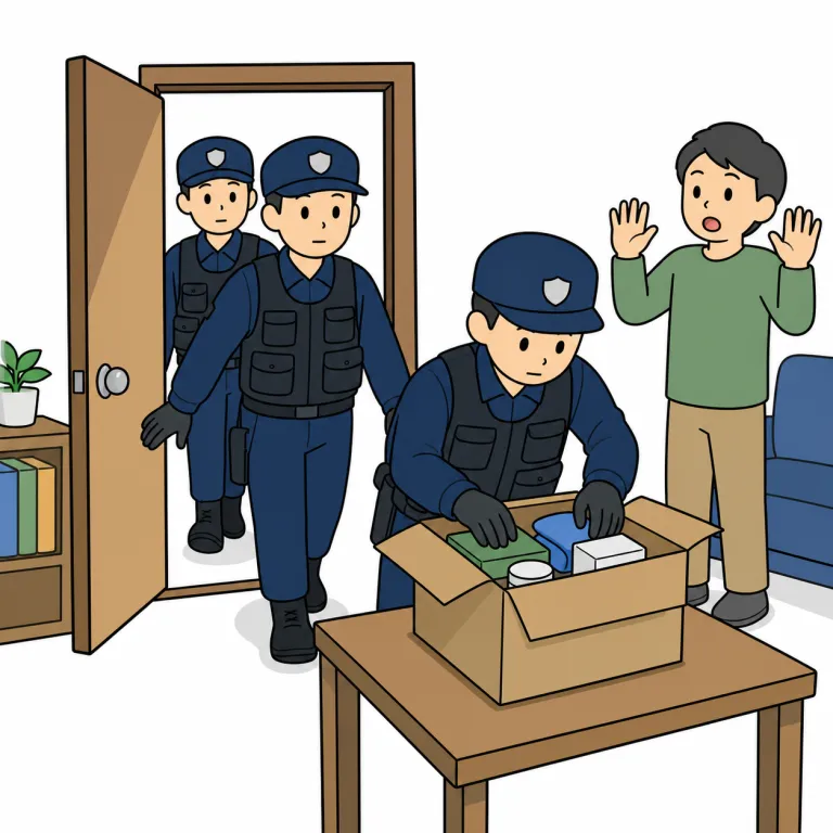 raid（手入れ・noun）の覚え方イラスト