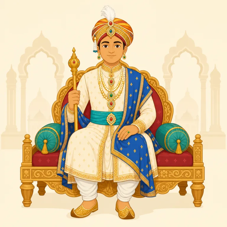 rajah（王 / 君主（インド）・名詞）の覚え方イラスト — まず king と同じ「王」でも、rajah はインド・南アジアの歴史文脈で使う肩書きだと整理して覚えると残りやすいです