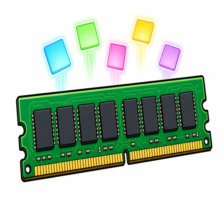 ram（RAM（コンピュータのメモリ）・noun）の覚え方イラスト