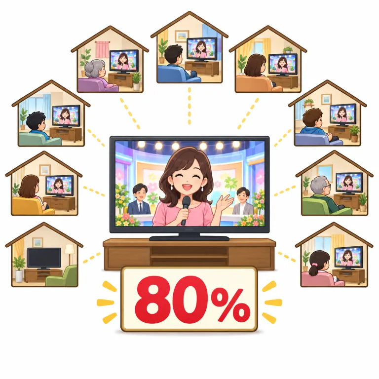 rating（視聴率・noun）の覚え方イラスト