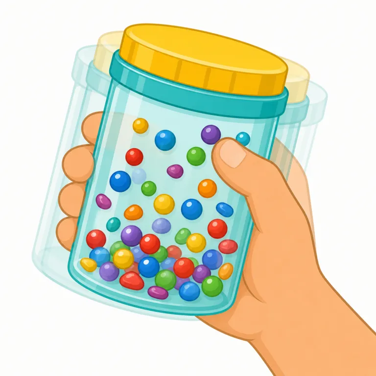 rattle（ガラガラ鳴る・動詞）の覚え方イラスト — verb の rattle は「しっかり固定されていないものが、振動で何度も当たって乾いた音を出す」と捉える