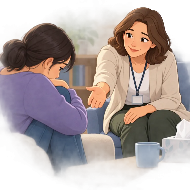 reach out（手を差し伸べる・phrasal_verb）の覚え方イラスト