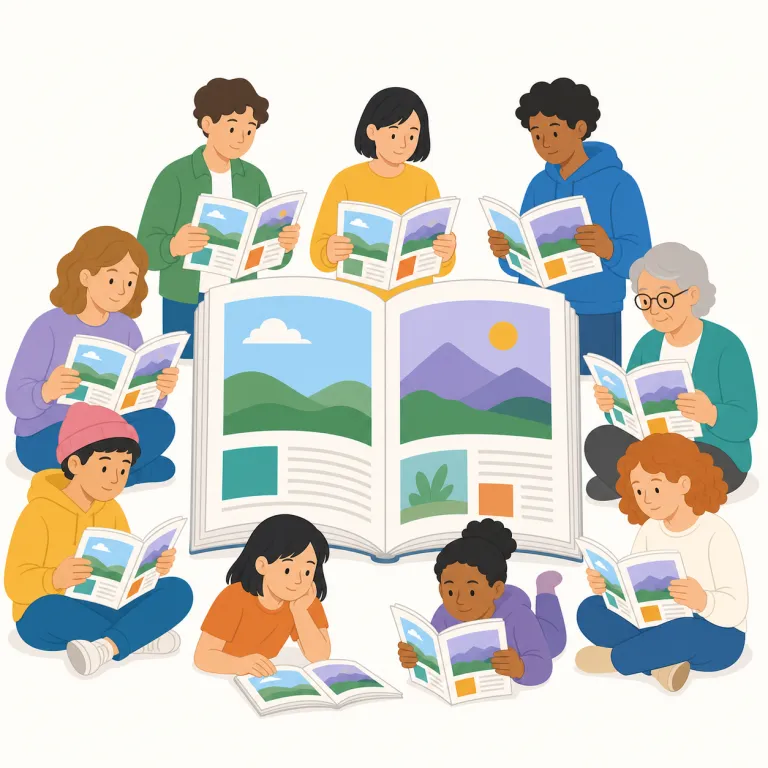 readership（読者層・名詞）の覚え方イラスト — reader が「読者」だと分かれば、readership は「個々の読者」ではなく「読者たち全体をひとまとまりで見る語」だと押さえると覚えやすいです