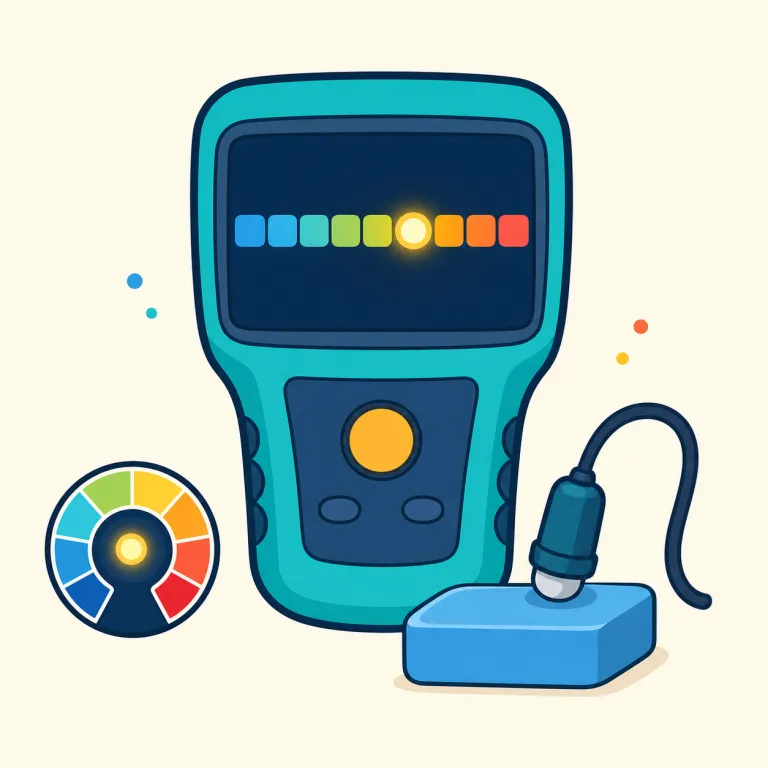 readout（表示値 / 読み取り値・名詞）の覚え方イラスト — read＋out で、「機械が読み取ったものを外に出して見せる」と捉えると覚えやすい語です