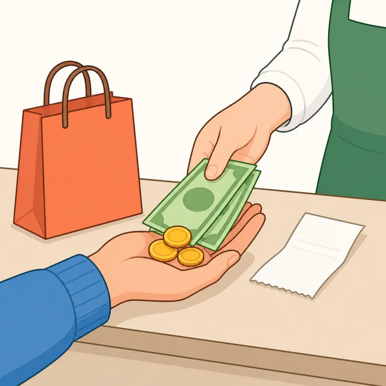 rebate（返金、キャッシュバック・名詞）の覚え方イラスト — 名詞の rebate は「いったん全額払ったあと、条件付きで戻るお金」と覚えるのが自然