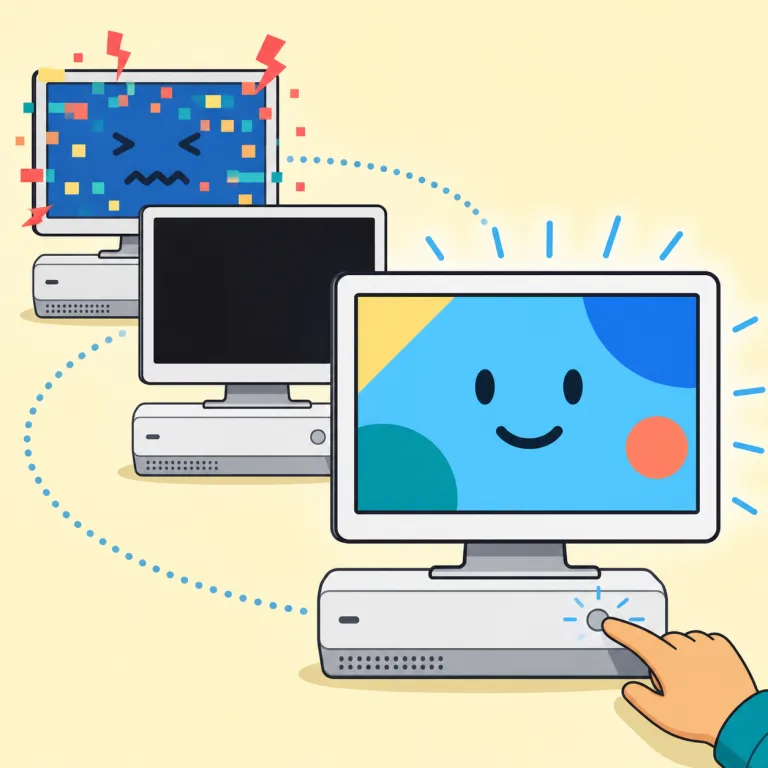 reboot（再起動・noun）の覚え方イラスト