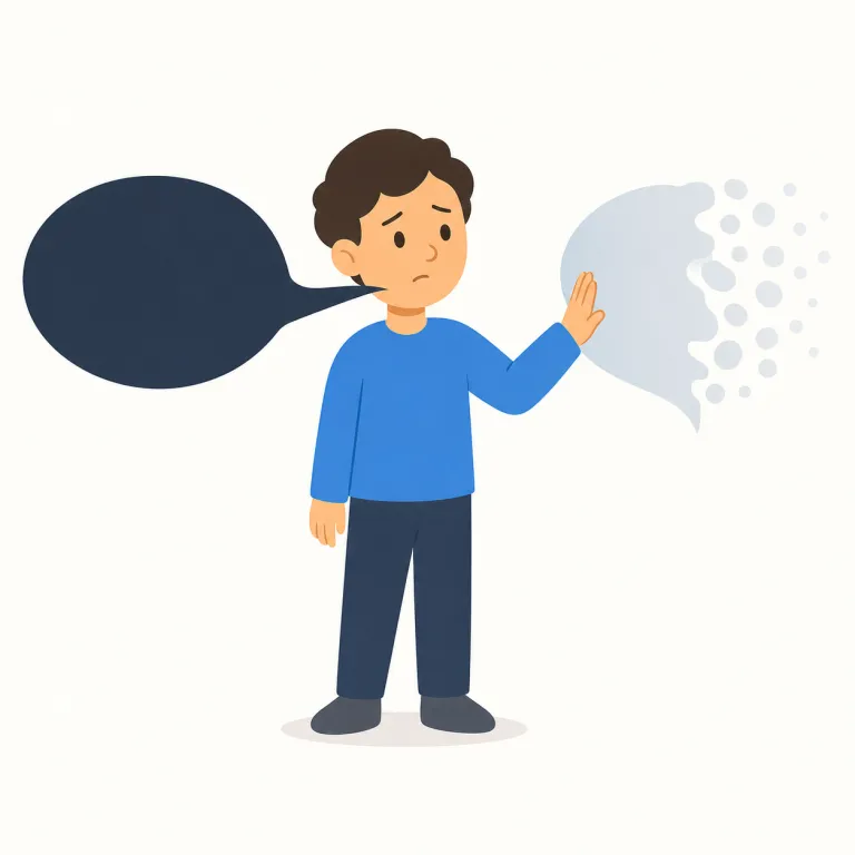 recant（撤回する・動詞）の覚え方イラスト — `re-` は「戻す」、`cant` は単独では見慣れなくても、ここでは「いったん口にしたことを元に戻す」と捉えると覚えやすい語です