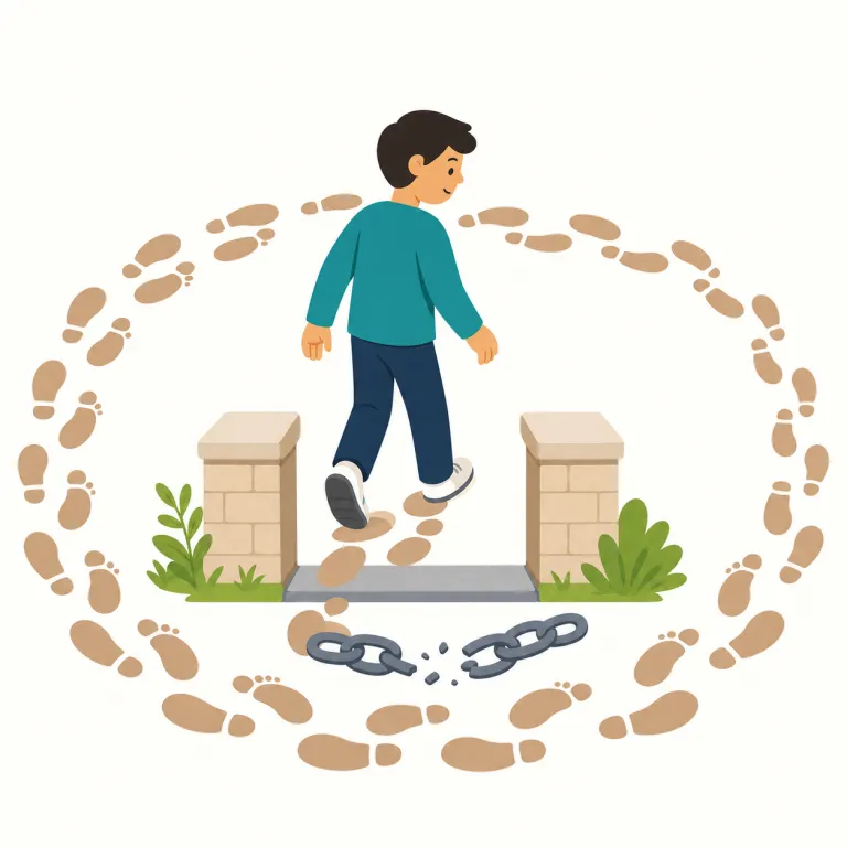 recidivism（再犯・名詞）の覚え方イラスト — crime や offend を直接含まないので、まず recidivist（再犯者）とセットで覚えると定着しやすいです