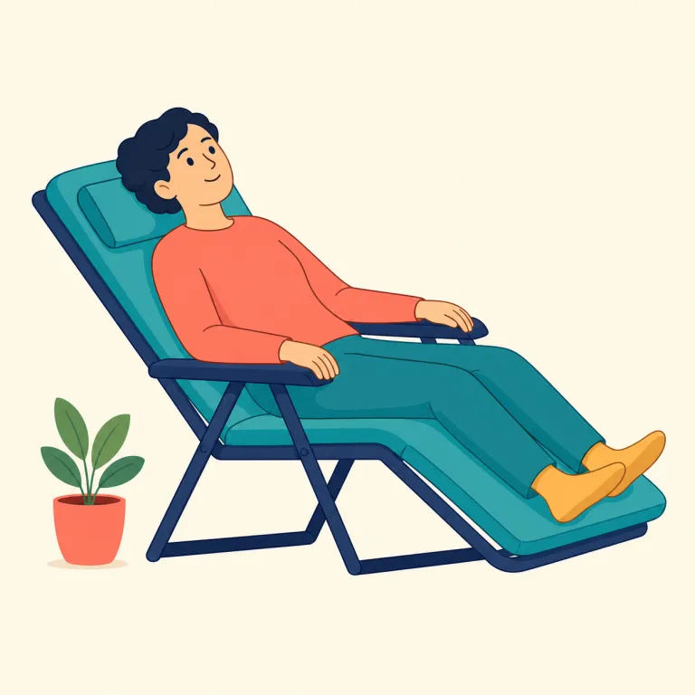 reclined（リクライニングした・形容詞）の覚え方イラスト — recline は、飛行機や新幹線で seat を後ろへ倒す場面と結びつけると覚えやすいです