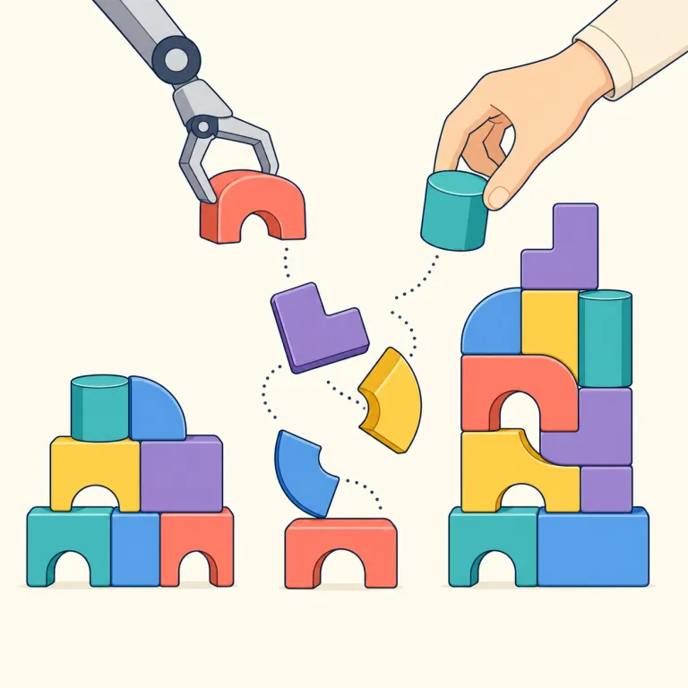 reconfiguration（再構成・名詞）の覚え方イラスト — まず中心にあるのは configuration「構成・設定」