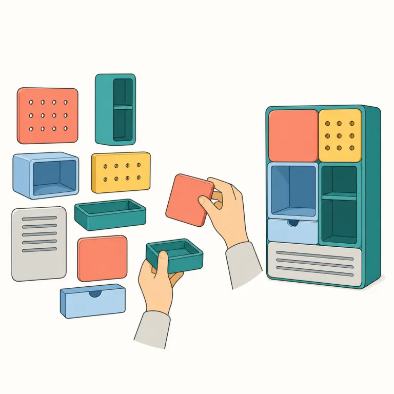 reconfigure（再構成する・動詞）の覚え方イラスト — まず `configure` を「設定する・構成する」と押さえる