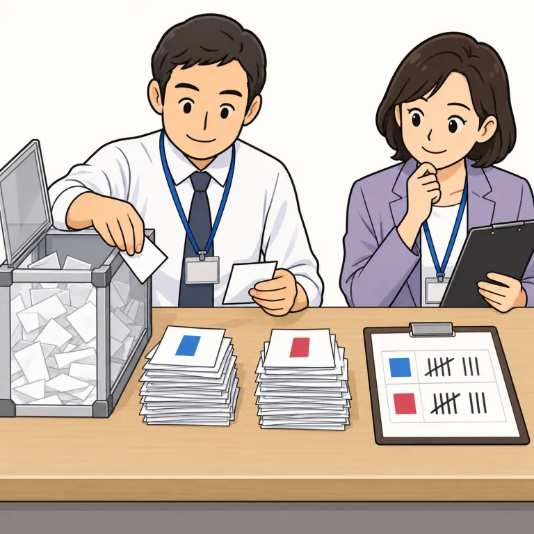 recount（再集計・noun）の覚え方イラスト