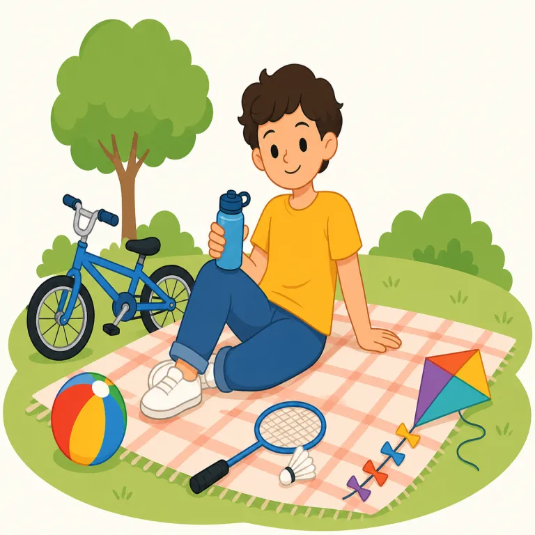 recreational（レクリエーション用・形容詞）の覚え方イラスト — このエントリの recreational は、単に「娯楽の」という性質を言う基本義ではなく、「レクリエーション用の、余暇活動に使う目的の」という用途を表す読みで…