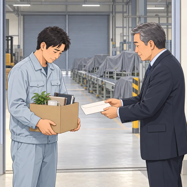 redundant（整理解雇の・adjective）の覚え方イラスト