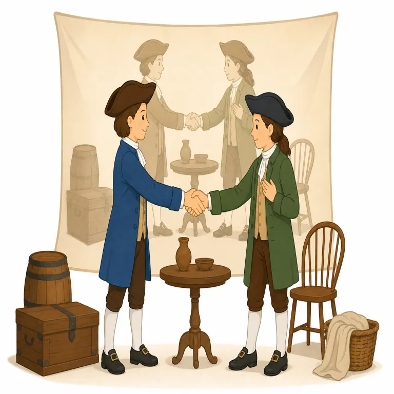 reenactment（再現・名詞）の覚え方イラスト — この「再現」は、舞台作品をもう一度上演する「再演」ではなく、過去の事件・戦闘・場面を人が演じて見せ、当時の状況を具体的に理解させる意味です