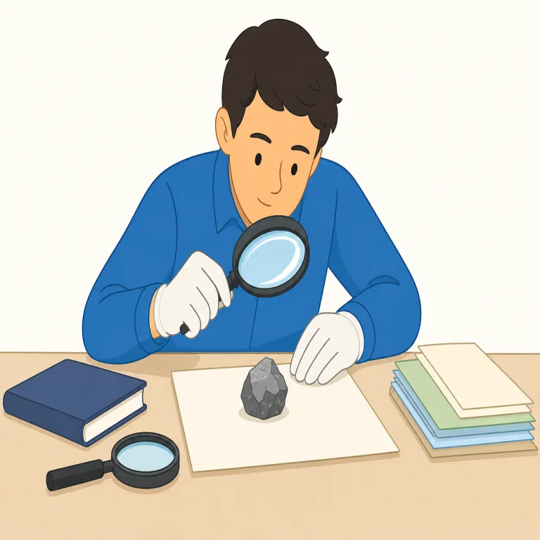 reexamine（再検討する・動詞）の覚え方イラスト — reexamine は re-「再び」+ examine「詳しく調べる」と分けて覚えると、「前に出した判断や方針を、根拠まで戻ってもう一度よく見る」感覚がつかめます
