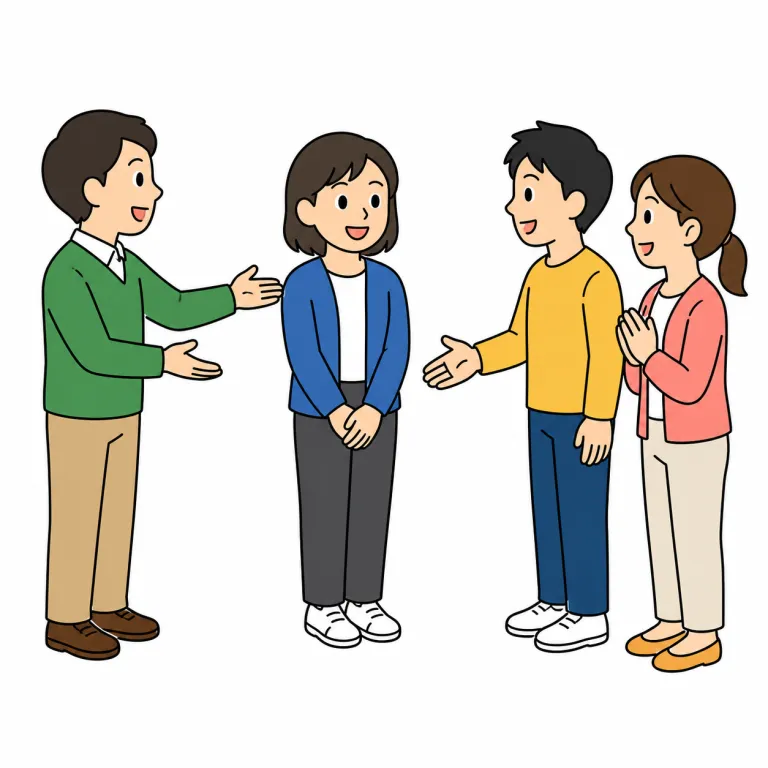 referred（紹介された・verb）の覚え方イラスト