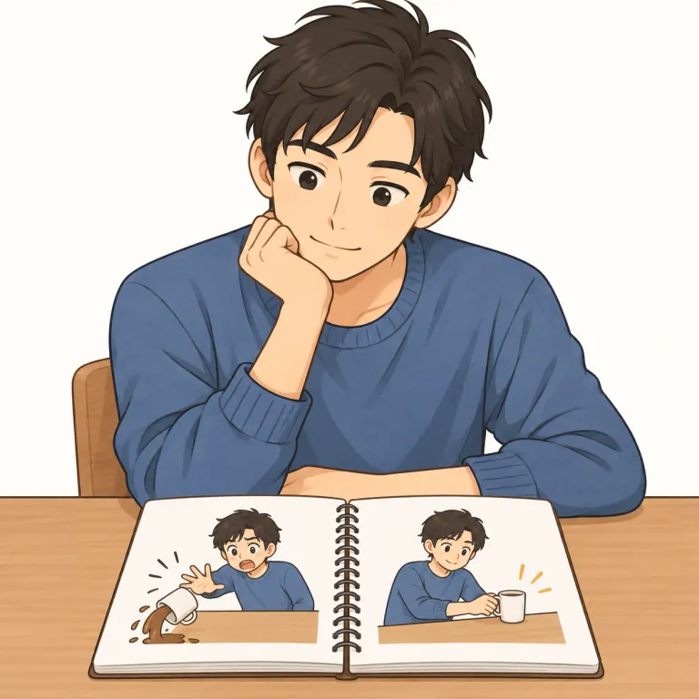 reflection（内省・noun）の覚え方イラスト