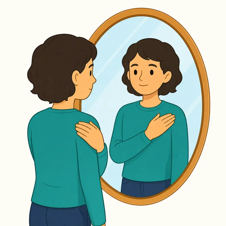 reflexive（再帰的な・形容詞）の覚え方イラスト — reflexive は reflect「反射する、映す」と同じく、何かが元の側へ戻るイメージで覚えるとよい