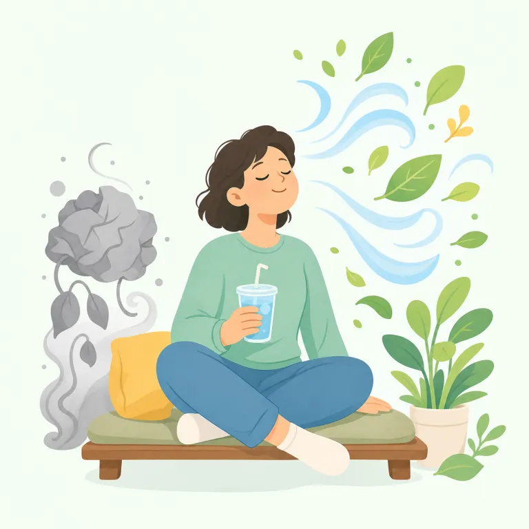 refreshment（気分転換・noun）の覚え方イラスト