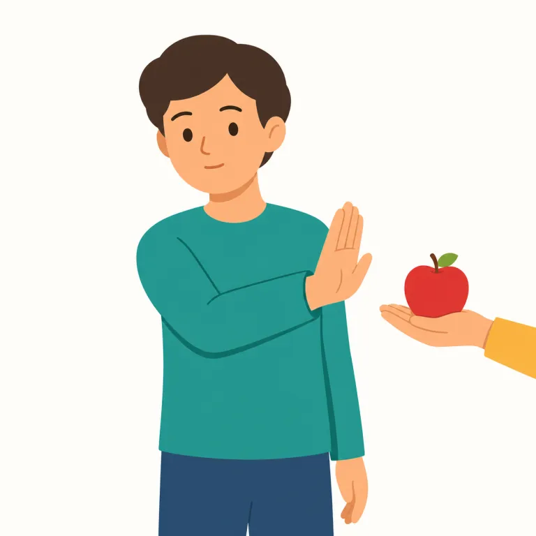refusal（拒否・名詞）の覚え方イラスト — まず動詞 refuse「断る」を先に固定すると覚えやすいです
