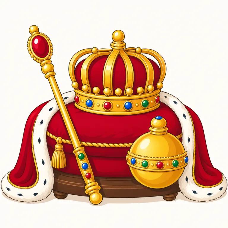 regalia（王位の象徴・noun）の覚え方イラスト