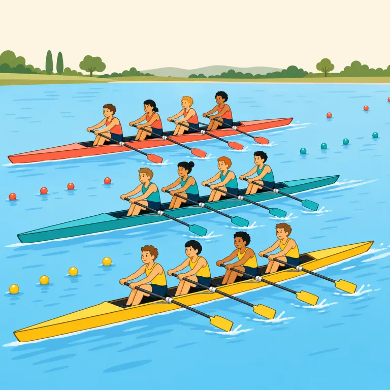 regatta（ボートレース、ヨットレース・名詞）の覚え方イラスト — regatta は普通の race よりも、boats や yachts が集まる organized event として覚えると使いやすいです