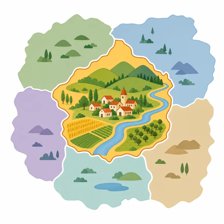 regional（地域的な・形容詞）の覚え方イラスト — region（地域）を知っていれば、regional はまず「地域に関する」と分解して取れます