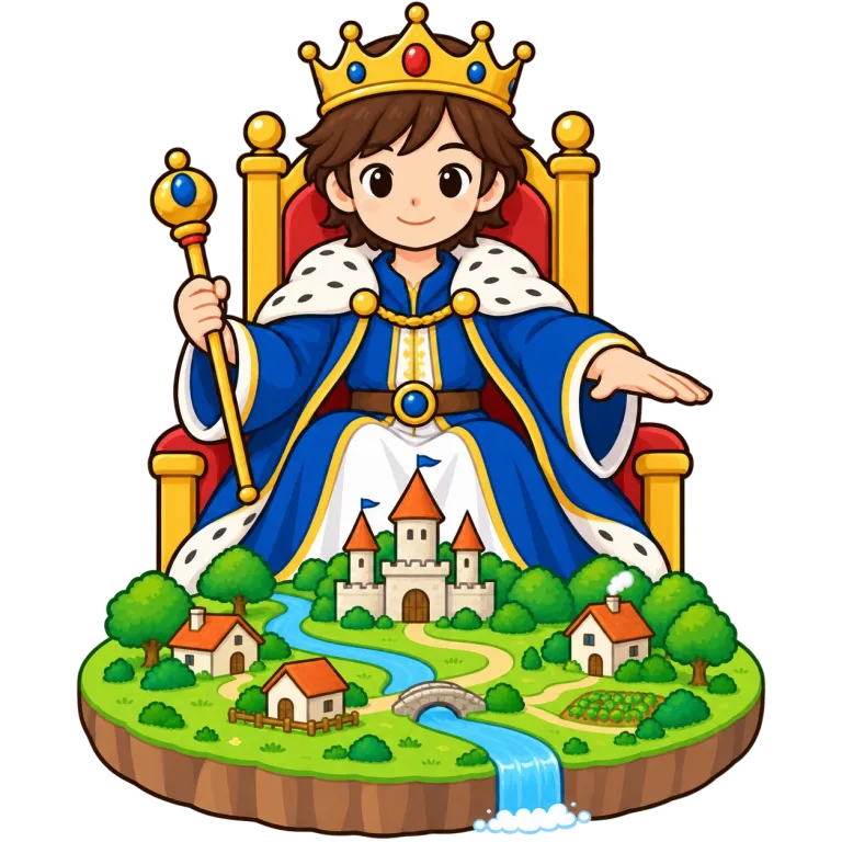 reign（統治する・verb）の覚え方イラスト