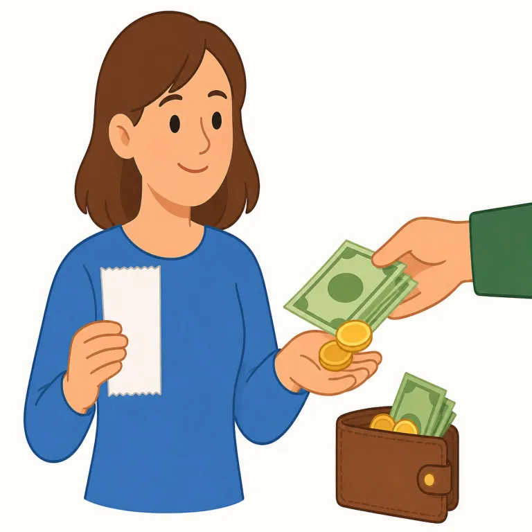 reimbursement（払い戻し、立替金の精算・名詞）の覚え方イラスト — reimburse はまず reimburse an employee for travel expenses の形で覚えると定着しやすいです