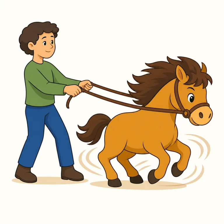 reined（手綱を引いた・動詞）の覚え方イラスト — この意味の reined は、馬を扱う場面で「手綱を引いた」と覚えます