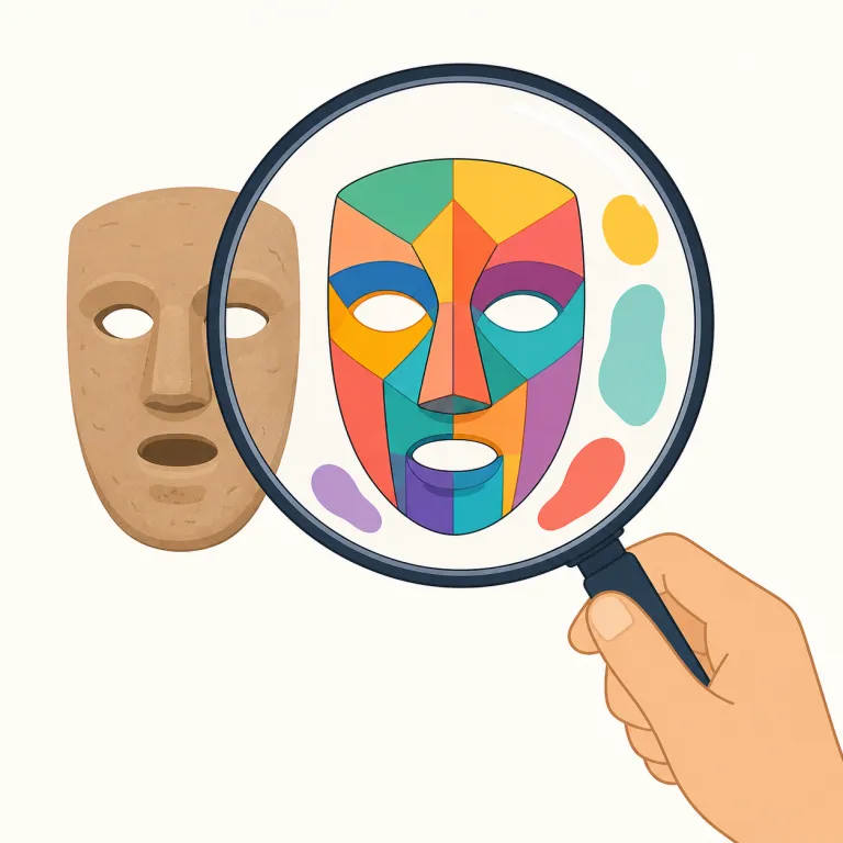 reinterpreted（再解釈された・形容詞）の覚え方イラスト — re- は「もう一度」、interpret は「意味づけする」