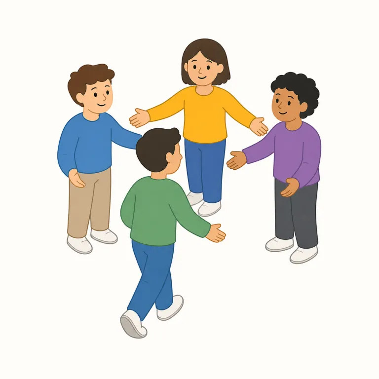 rejoin（再び加わる、合流する・動詞）の覚え方イラスト — rejoin を「分かれていた線がまた交わる」とイメージすると、この意味がつかみやすいです