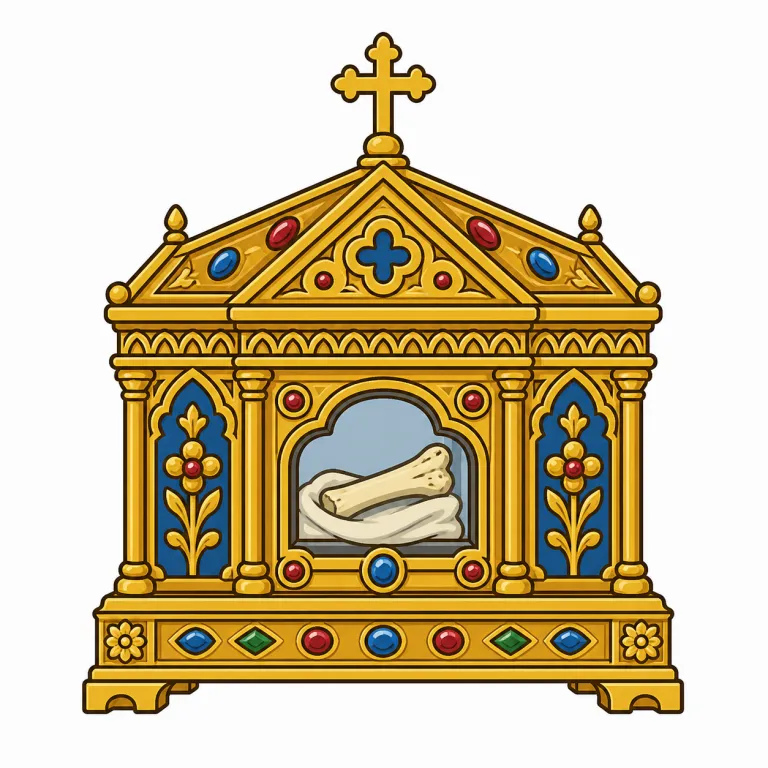 reliquary（聖遺物箱・noun）の覚え方イラスト