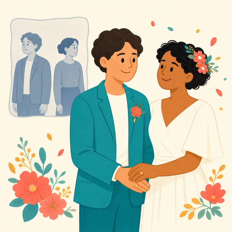 remarriage（再婚・名詞）の覚え方イラスト — re-が付くと again の感覚になる語をまとめて覚えると残りやすいです