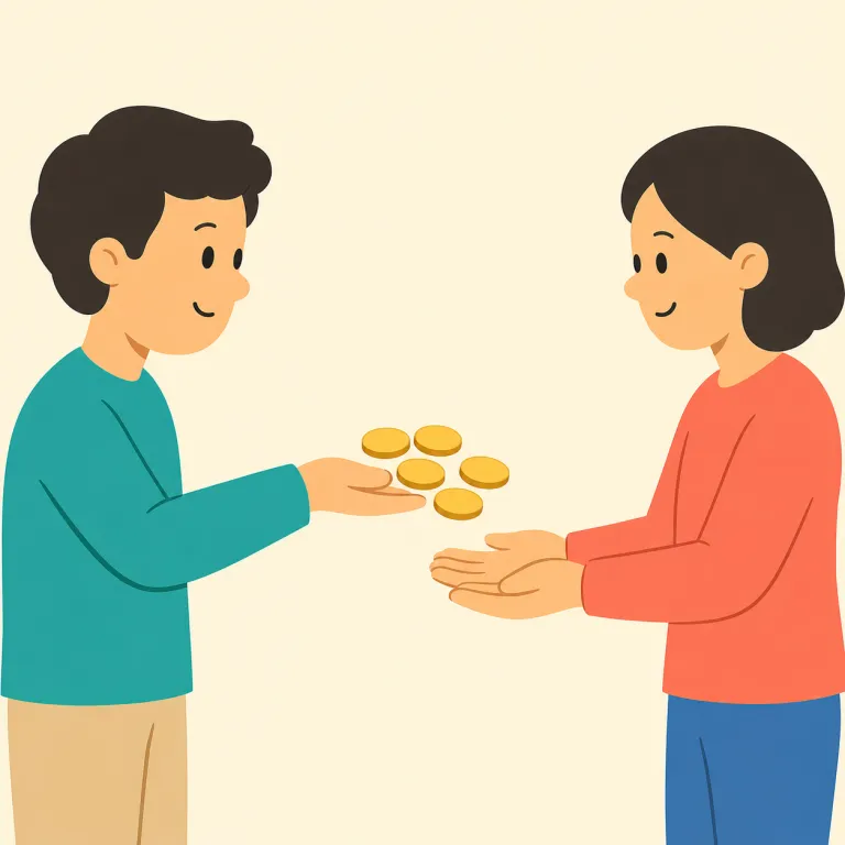 remit（送金する・動詞）の覚え方イラスト — remit は re「後ろへ」+ mit「送る」が語源で、まず「送って戻す」感覚から、銀行や会社が money, payment, funds を相手へ送る「送金する」を表します