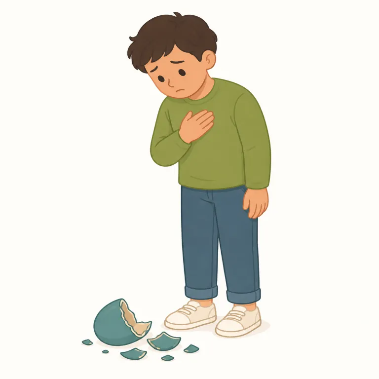 remorse（後悔・名詞）の覚え方イラスト — このエントリでは remorse を、罪悪感の中心にある「良心の呵責」そのものではなく、過去の行為や判断を深く悔やむ「後悔」として押さえます
