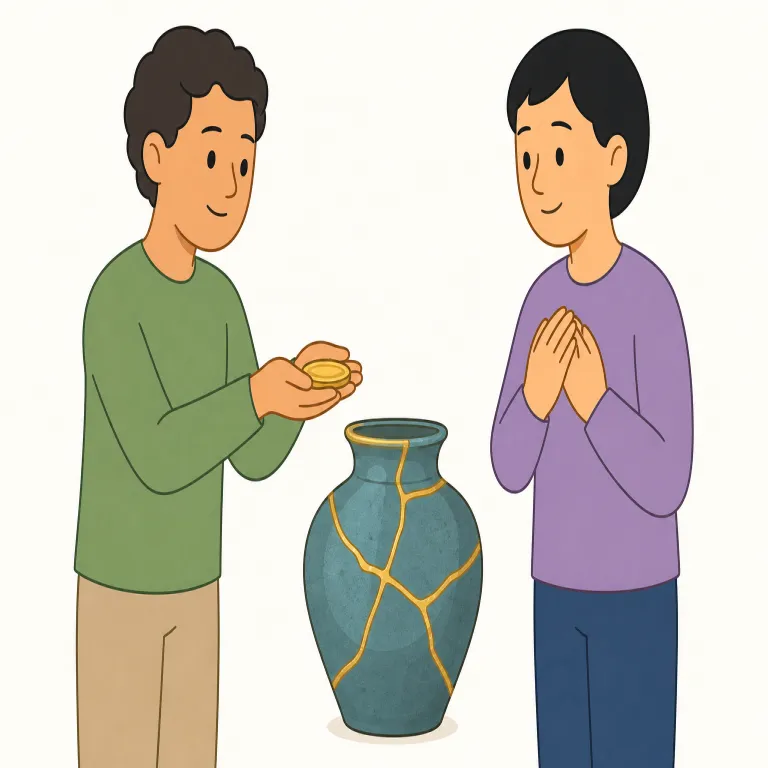 reparation（賠償・名詞）の覚え方イラスト — repair「修理する」を知っていると覚えやすい語