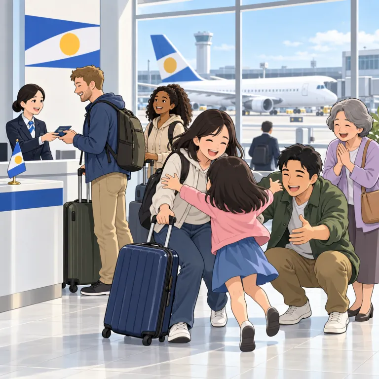 repatriation（帰国・noun）の覚え方イラスト