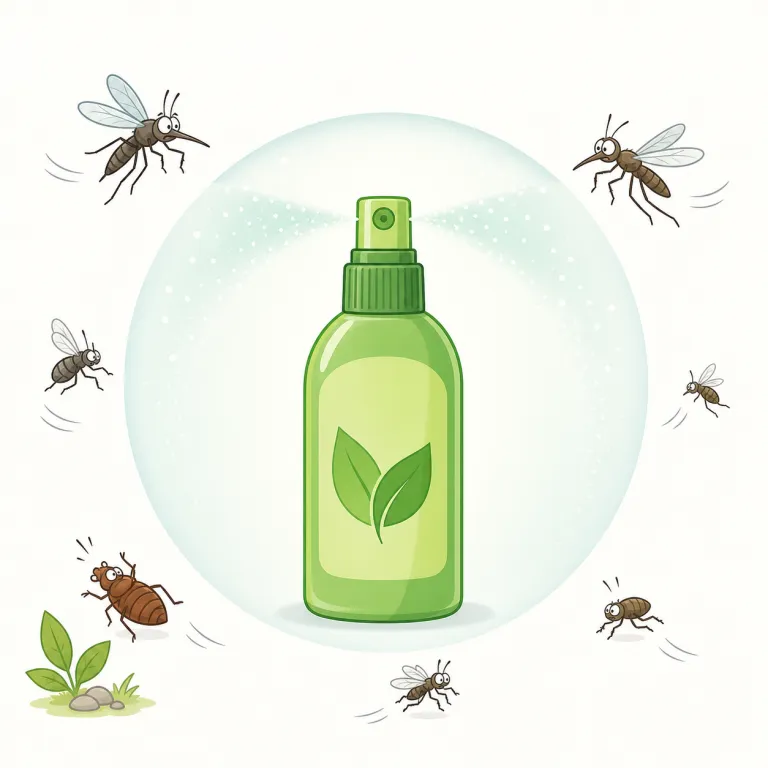repellant（忌避剤、虫よけ・名詞）の覚え方イラスト — repel「追い払う・寄せつけない」を知っていると覚えやすい語
