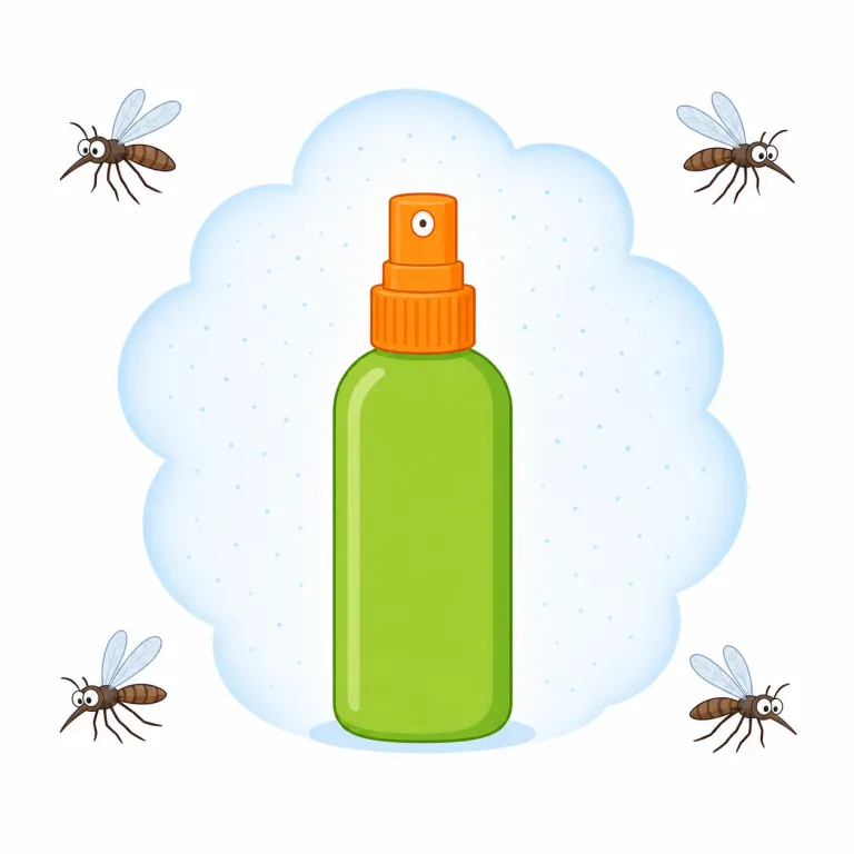 repellent（虫よけ剤・名詞）の覚え方イラスト — repellent は repel「寄せつけない・撃退する」から、名詞ではまず insect repellent（虫よけ剤）で覚えると定着しやすいです