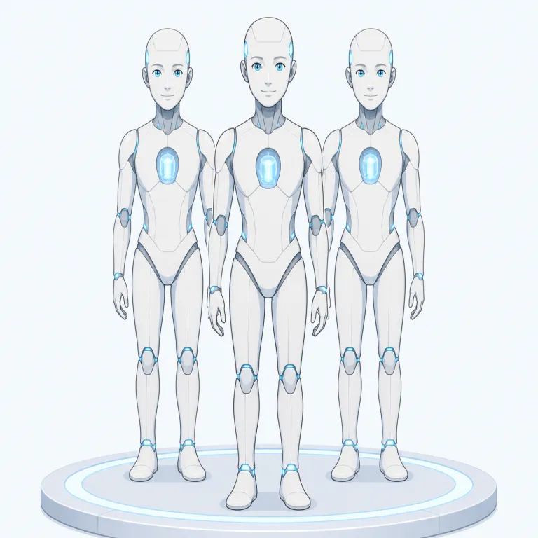 replicants（複製品・人工生命体・名詞）の覚え方イラスト — replica（レプリカ＝複製品）や replicate（複製する）を知っていると覚えやすい語です