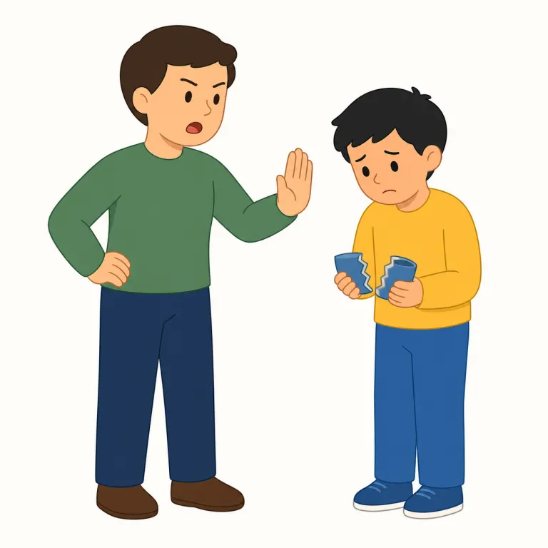 reprimand（叱責する・動詞）の覚え方イラスト — まず re- に注目すると「元の正しい状態に戻す」方向感があり、相手の行動を強く正す語だと捉えやすいです
